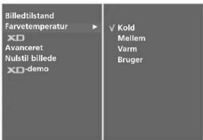 LG 37LF65 - Automatisk styring af farvetone (varm/normal/kold) - 3