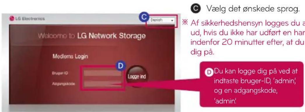 LG N1A1DD1 - 6-2. Brug af Network Storage Brug af webmenu - 4