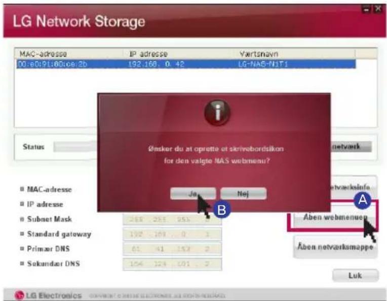 LG N1A1DD1 - 6-2. Brug af Network Storage Brug af webmenu - 2