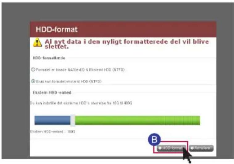 LG N1A1DD1 - 3-5. Funktionsvælger Ændring af kapacitet i eksternt HDD - 2