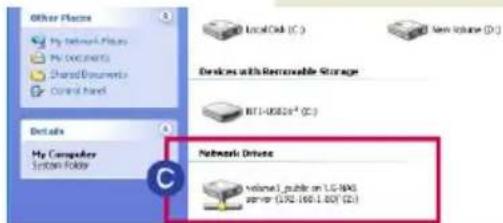 LG N1A1DD1 - Brug af en funktion i Windows fildeling - 3