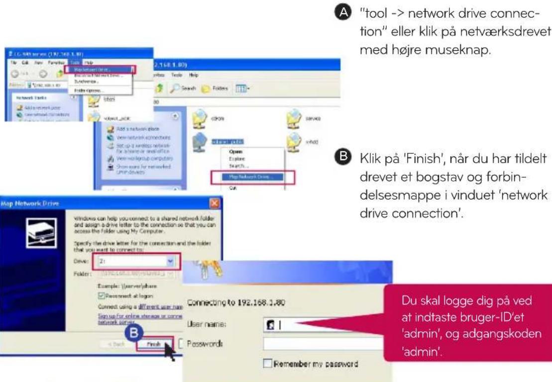 LG N1A1DD1 - Brug af en funktion i Windows fildeling - 2