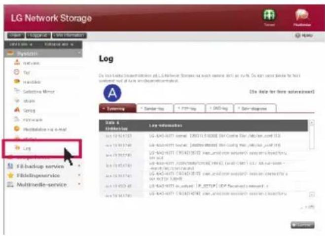LG N1A1DD1 - 8-13. Indstilling af system Kontrollere en log - 2