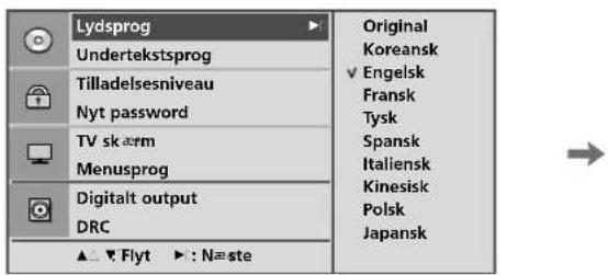 LG 264000 - Valg af sprog for lyd - 1