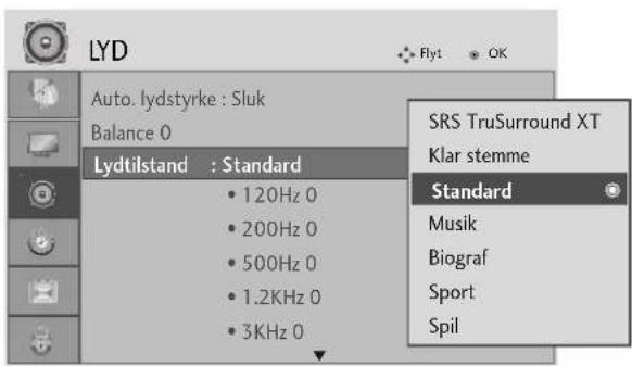 LG 264000 - FORVALG AF LYDINDSTILLINGER - SOUND MODE (LYDTILSTAND) - 3