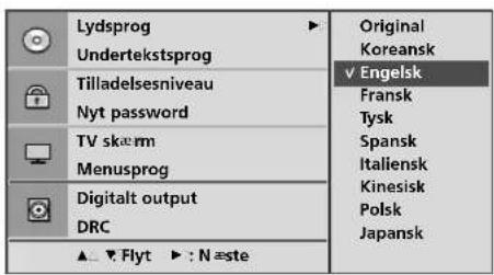 LG 264000 - Valg af sprog for lyd - 2