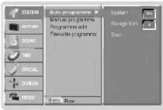 LG 42PX3RV - Automatisk kanalindstilling - 1