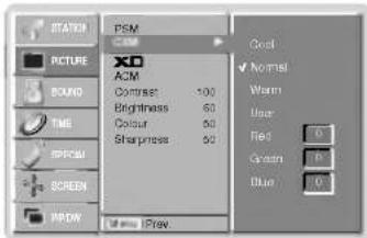 LG 42PX3RV - CSM (hukommelse for farveindstillinger) - 1