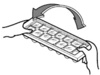 Illustration of hands using a handheld device to interact with a grid of buttons or slots (no text or symbols visible)