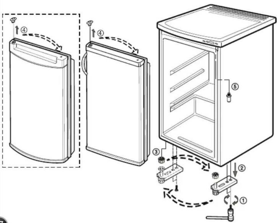 Diagram showing the internal components and wiring connections of a refrigerator with labeled parts and directional arrows.