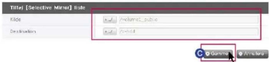 Tillej [Selective Mirror] liste Kilde /volumet_public Destination /x-hdd C Gamma Annullera