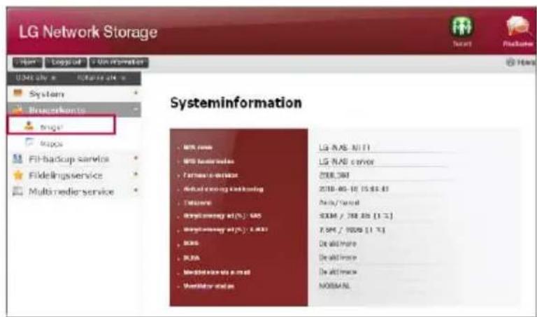 LG N1T1DD1 - 6-2. Brug af Network Storage Brug af webmenu - 4