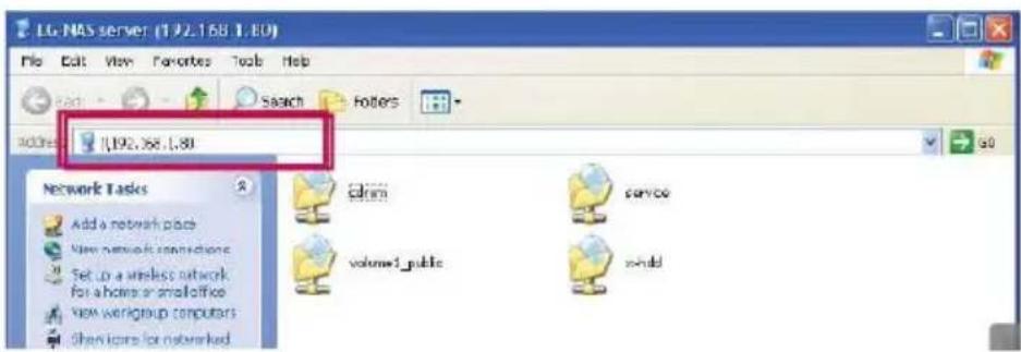 LG N1T1DD1 - Brug af en funktion i Windows fildeling - 1