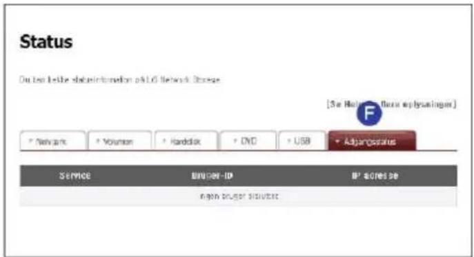 Status Do ten belde status information pHLG Network Storage [Se Haarion, Bora uplysninger] * Network * Vootion * Hardlock * DVD * USB * Adjargostus SERVICE BNGER-ID BP STORES Ingen druger solution