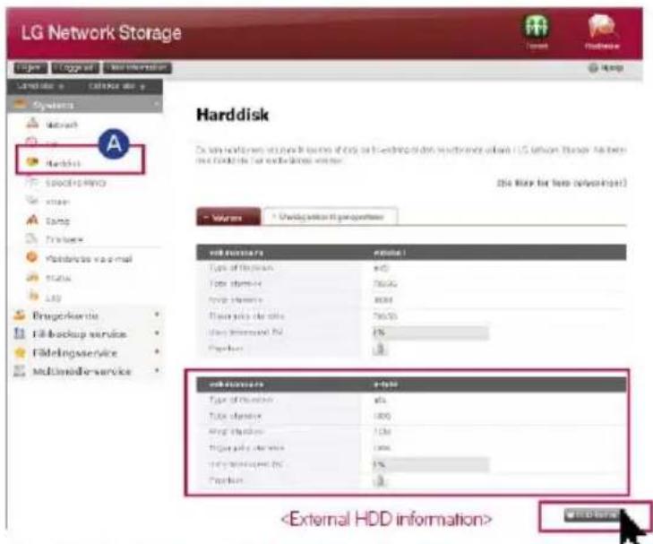 LG N1T1DD1 - Ændring af kapacitet i eksternt HDD - 1