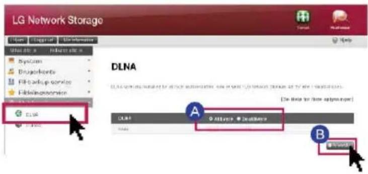 LG Network Storage DLNA A B