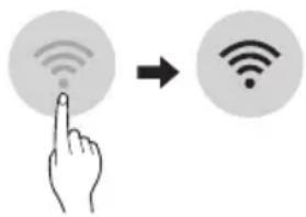 Diagram showing a hand pointing at a Wi-Fi icon to indicate wireless signal transformation