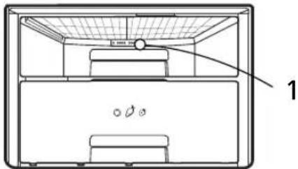Technical diagram of a refrigerator interior with labeled parts and component indicators