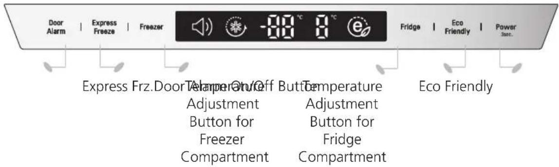Door Alarm | Express Freeze | Freezer -88 °C 8 °C e Fridge | Eco Friendly | Power Size. Express Frz. Door Taper On/Off Button Temperature Eco Friendly Adjustment Button for Freezer Adjustment Adjustment Button for Fridge Compartment Compartment Compartment Compartment Compartment Compartment Compartment Compartment Compartment Compartment Compartment Compartment Compartment Compartment Compartment Compartment Compartment Compartment Compartment Compartment Compartment Compartment Compartment Compartment Compartment Compartment Compartment Compartment Compartment Compartment Compartment Compartment Compartment Compartment Compartment Compartment Compartment Compartment Compartment Compartment Compartment Compartment Compartment Compartment Compartment Compartment Compartment Compartment Compartment Compartment Compountry Eco Friendly