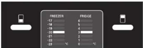 FREEZER -17 -18 -19 -20 -21 -22 -23 °C 6 5 4 3 2 1 0 °C
