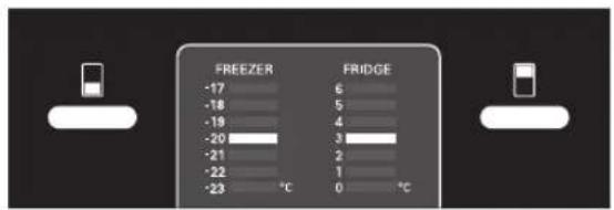 FREEZER -17 -18 -19 -20 -21 -22 -23 °C 6 5 4 3 2 1 0 °C