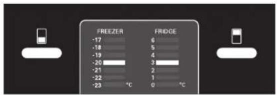FREEZER -17 -18 -19 -20 -21 -22 -23 °C 6 5 4 3 2 1 0 °C