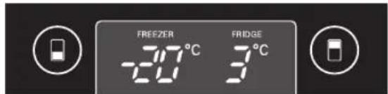 FREEZER -20°C FRIDGE 3°C