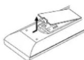 LG DR4810 - Indsætte batterier i fjernbetjeningen - 1