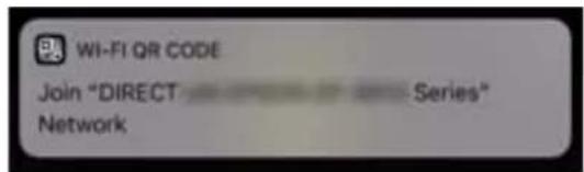 WI-FI QR CODE Join "DIRECT Series" Network