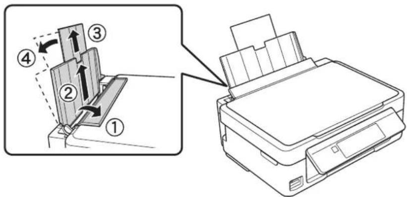 EPSON Expression Home XP-355 - Ilægning af papir i Bageste papirindføring - 1