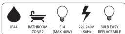 SMARTWARES 10.056.65 - Bathroom light - 3