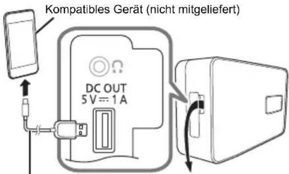 Kompatibles Gerät (nicht mitgeliefert) DC OUT 5 V = 1 A