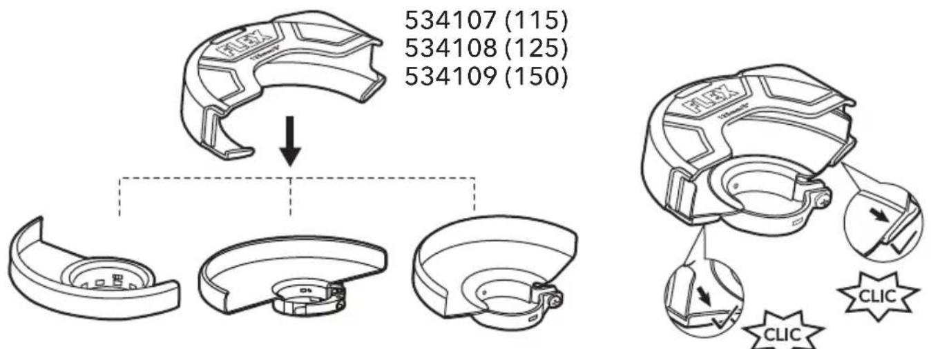 Flex L 3406 VRG - Clip-on cutting wheel guard 115/125/150 - 2