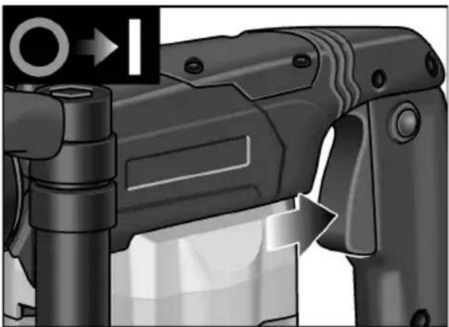 Flex DH 5 SDS-max - Tænde elværktøjet - 1