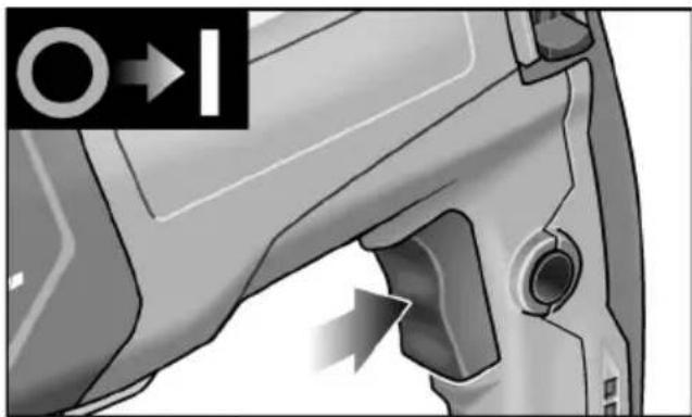 Flex CHE 2-28 R SDS-plus - Elektrisch gereedschap inschakelen - 1