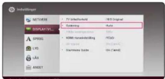 LG LHB655W - Indstilling af opløsning - 1