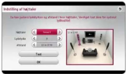 LG LHB655W - Indstilling af højttaler - 1