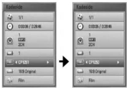 LG HB965TZ - Sådan ændrer du undertekstens sidekode MOVIE - 1