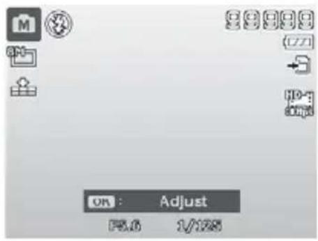 OK : Adjust F5.0 1/128