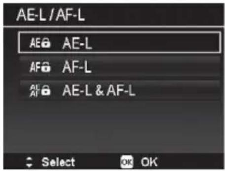 AE-L/AF-L AE AE-L AF AF-L AF AE-L & AF-L Select OK OK