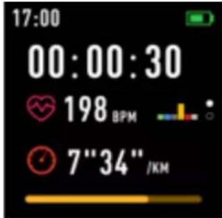 17:00 00:00:30 198 BPM 7"34"/KM