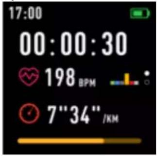 17:00 00:00:30 198 BPM 7"34"/KM