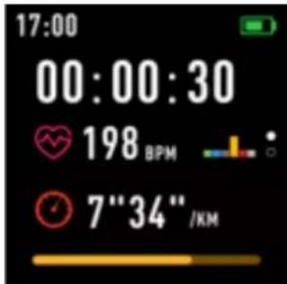 17:00 00:00:30 198 BPM 7"34"/KM