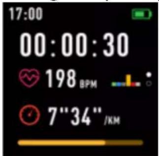 17:00 00:00:30 198 BPM 7"34"/KM