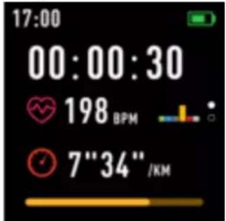 17:00 00:00:30 198 BPM 7"34"/KM