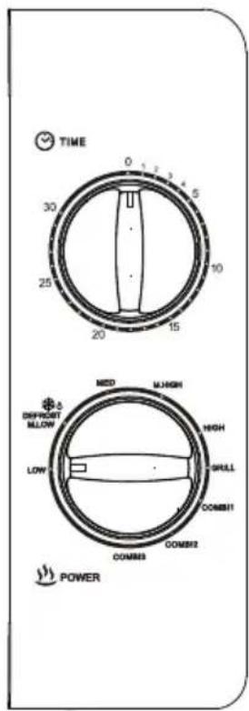 TIME 0 1 2 3 4 5 30 25 20 15 10 NED M.HIGH DIFFICENT MLOW HIGH LOW GRILL COMB1 COMB2 COMB3 COMB4 POWER