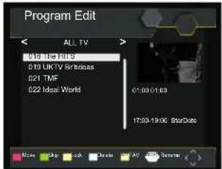 Program Edit ALL TV 018 UK TV Series 021 TMF 022 Ideal World 01:30:01:00 17:00-19:00 StarColor None Stop Lock Break AV 40% women