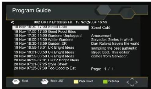DENVER MT-980T2H - EPG (Guide Electronique des Programmes) - 1