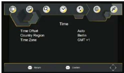 Time Time Offset Country Region Time Zone Auto Berlin GMT +1 Return Custom