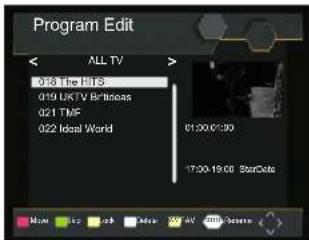 Program Edit ALL TV 0:18 Time HTS 0:19 LRTV 8x7000s 0:21 TMF 0:22 Ideal World 01:0000:00 17:00-19:00 StarData